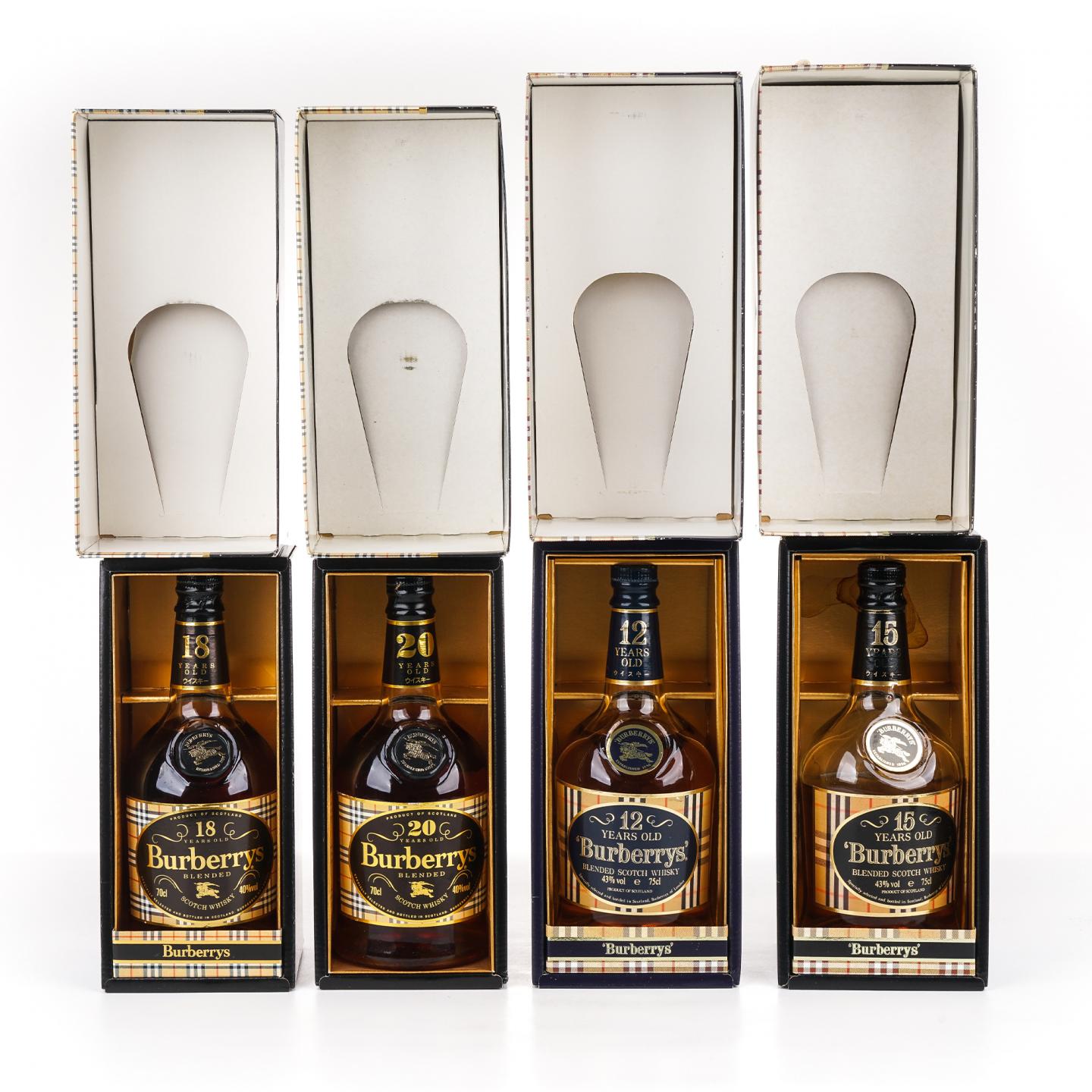 Burberrys 12/15/18/20年 调和威士忌 4瓶组