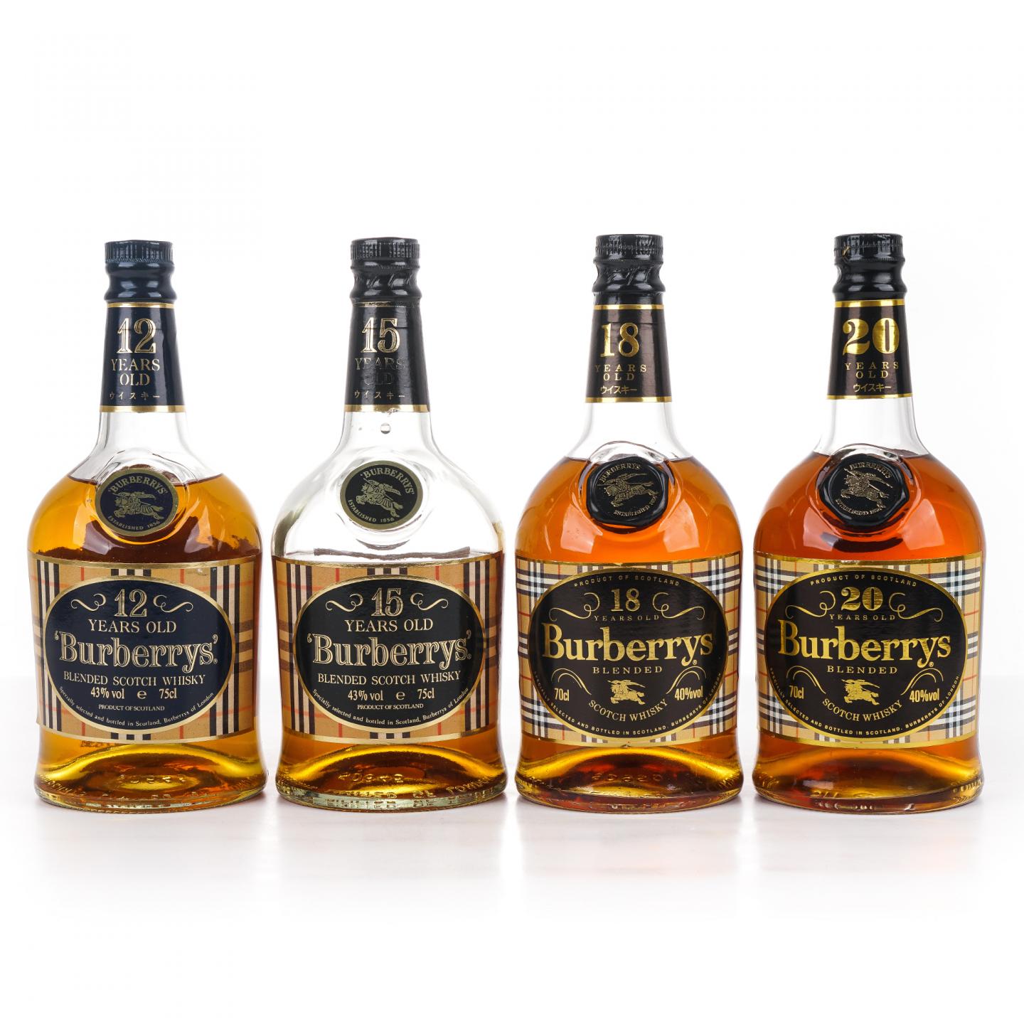 Burberrys 12/15/18/20年 调和威士忌 4瓶组