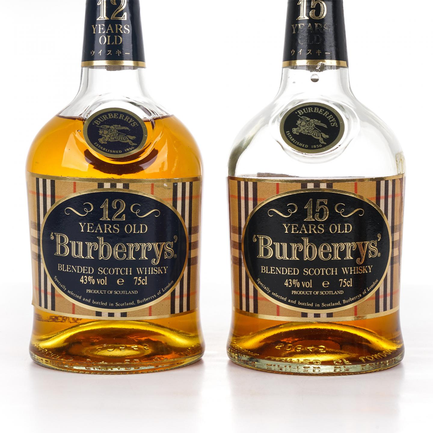 Burberrys 12/15/18/20年 调和威士忌 4瓶组