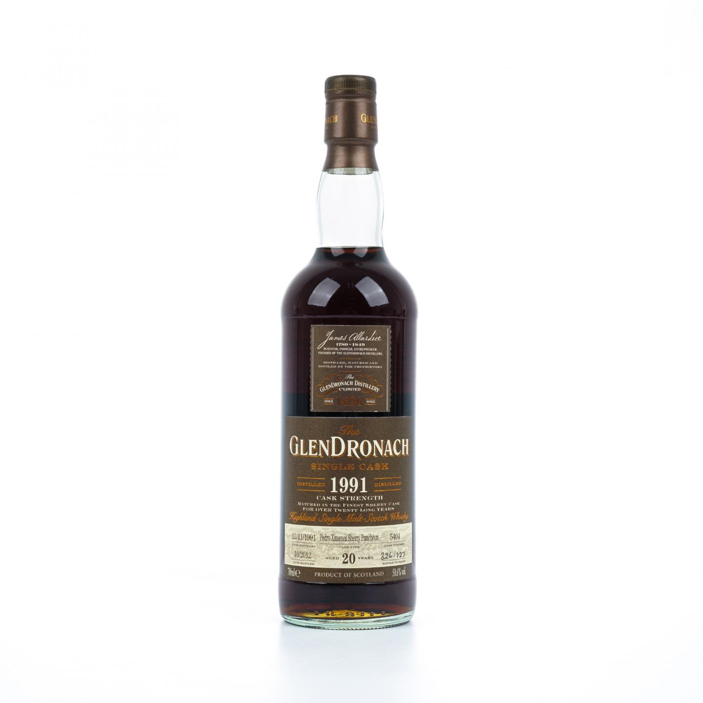 Glendronach 格兰多纳 20年 1991-2012 雪莉单桶#5404