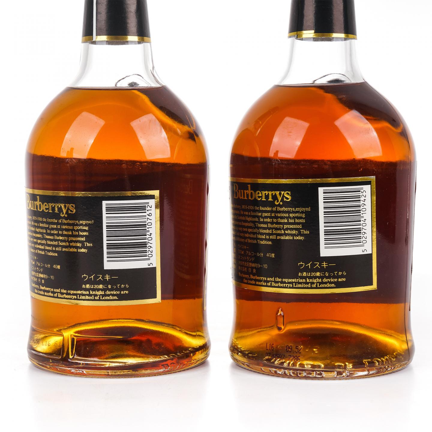 Burberrys 12/15/18/20年 调和威士忌 4瓶组