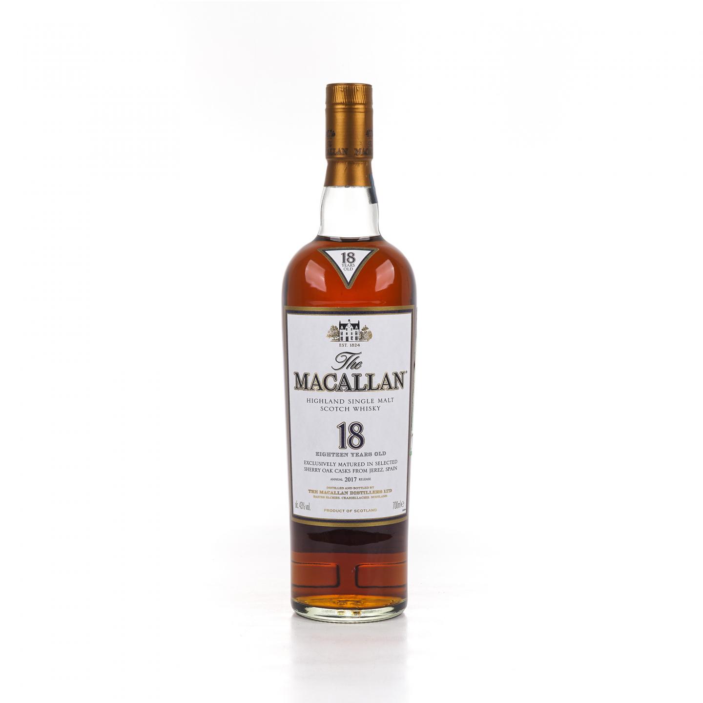 Macallan 麦卡伦 18年 2017 雪莉桶 700ML