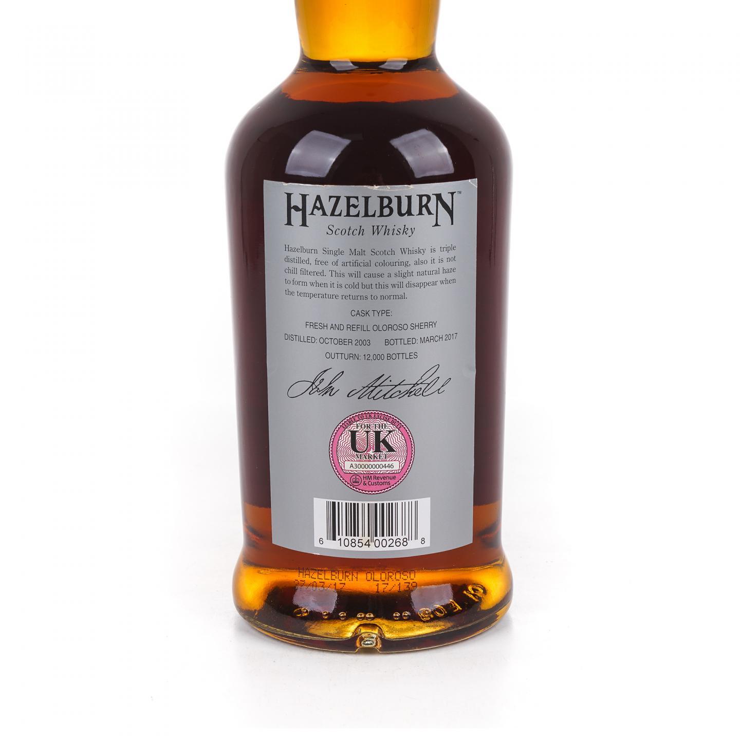 Hazelburn 哈索本 13年 2003-2017 雪莉桶