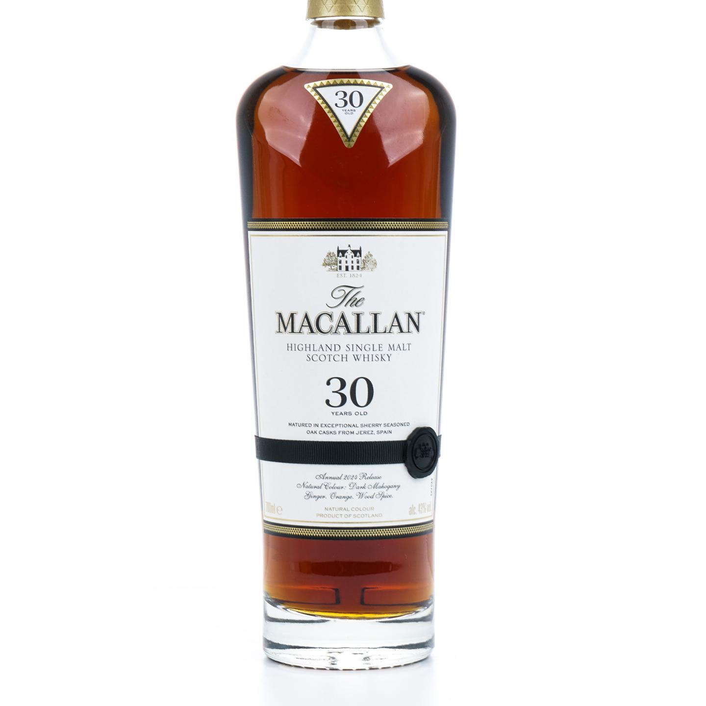 【附X光图】Macallan 麦卡伦 30年 2024 雪莉桶 黑腰带 木盒