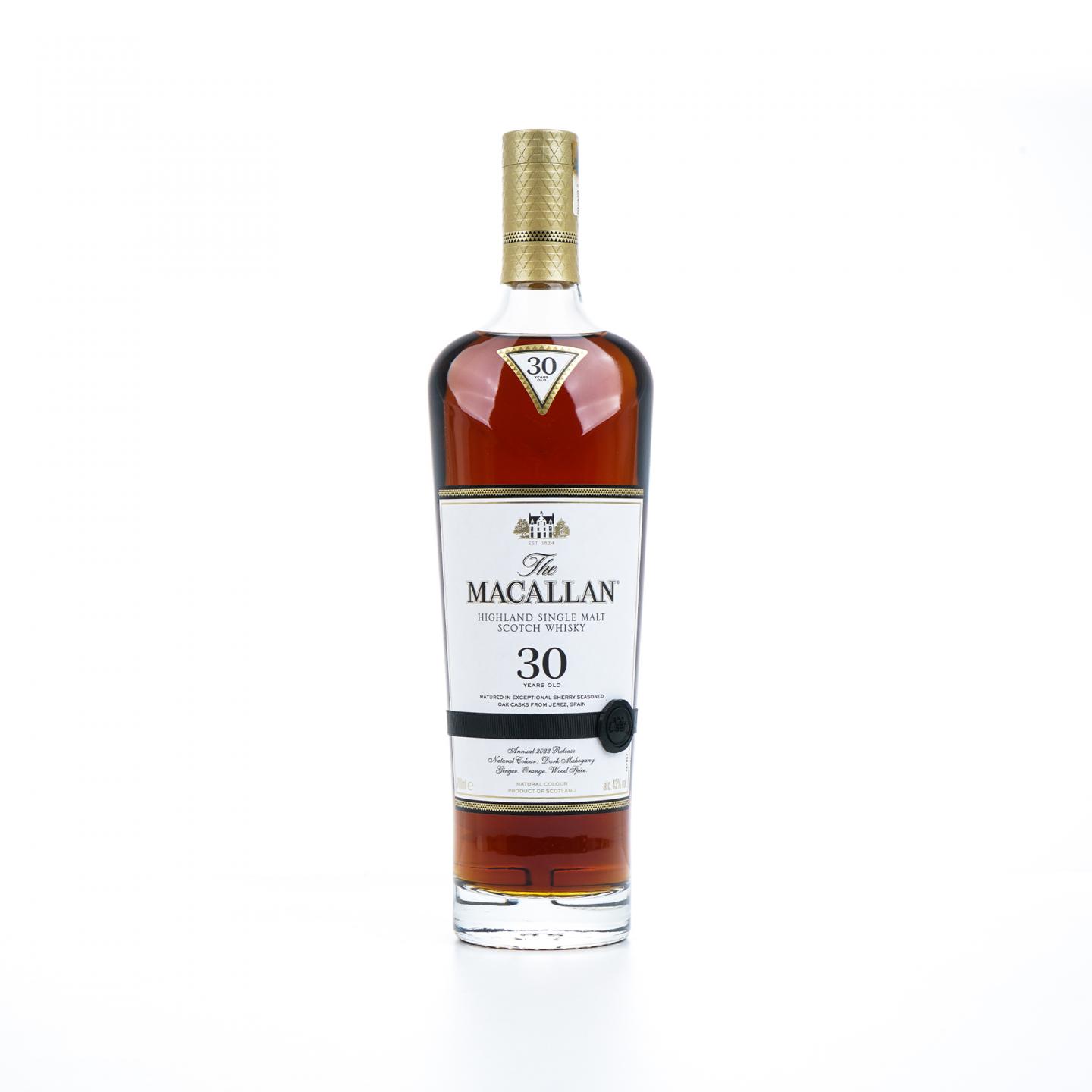 【附X光图】Macallan 麦卡伦 30年 2023 雪莉桶 黑腰带 木盒