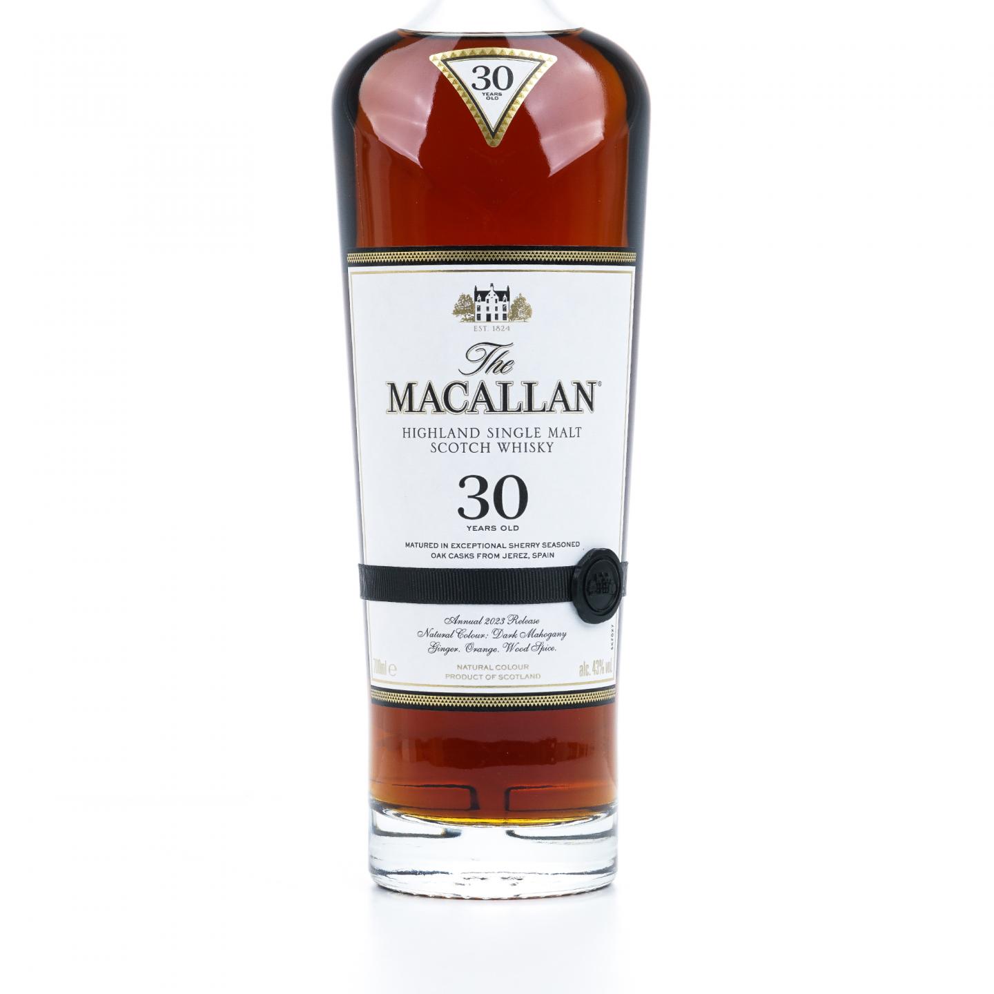【附X光图】Macallan 麦卡伦 30年 2023 雪莉桶 黑腰带 木盒