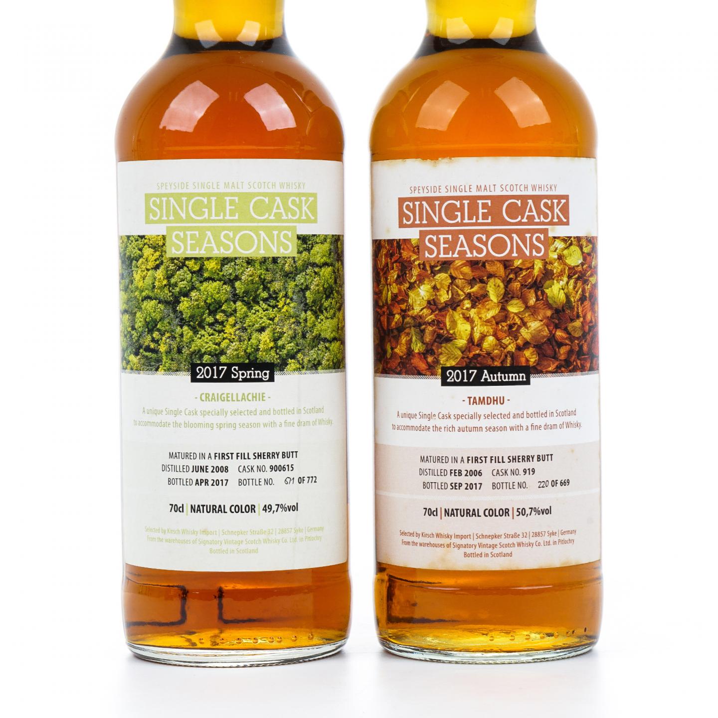 格兰纳里奇/丁斯顿/檀都/巴拉奇 2017单桶季节系列 SV 雪莉桶4瓶组