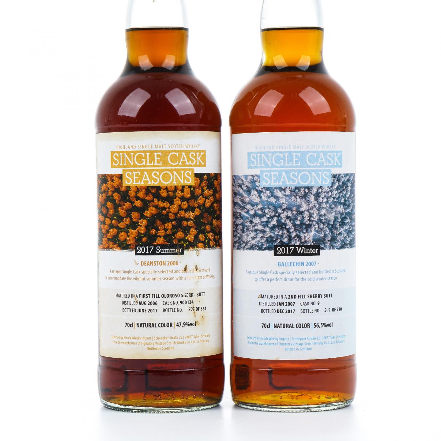 格兰纳里奇/丁斯顿/檀都/巴拉奇 2017单桶季节系列 SV 雪莉桶4瓶组