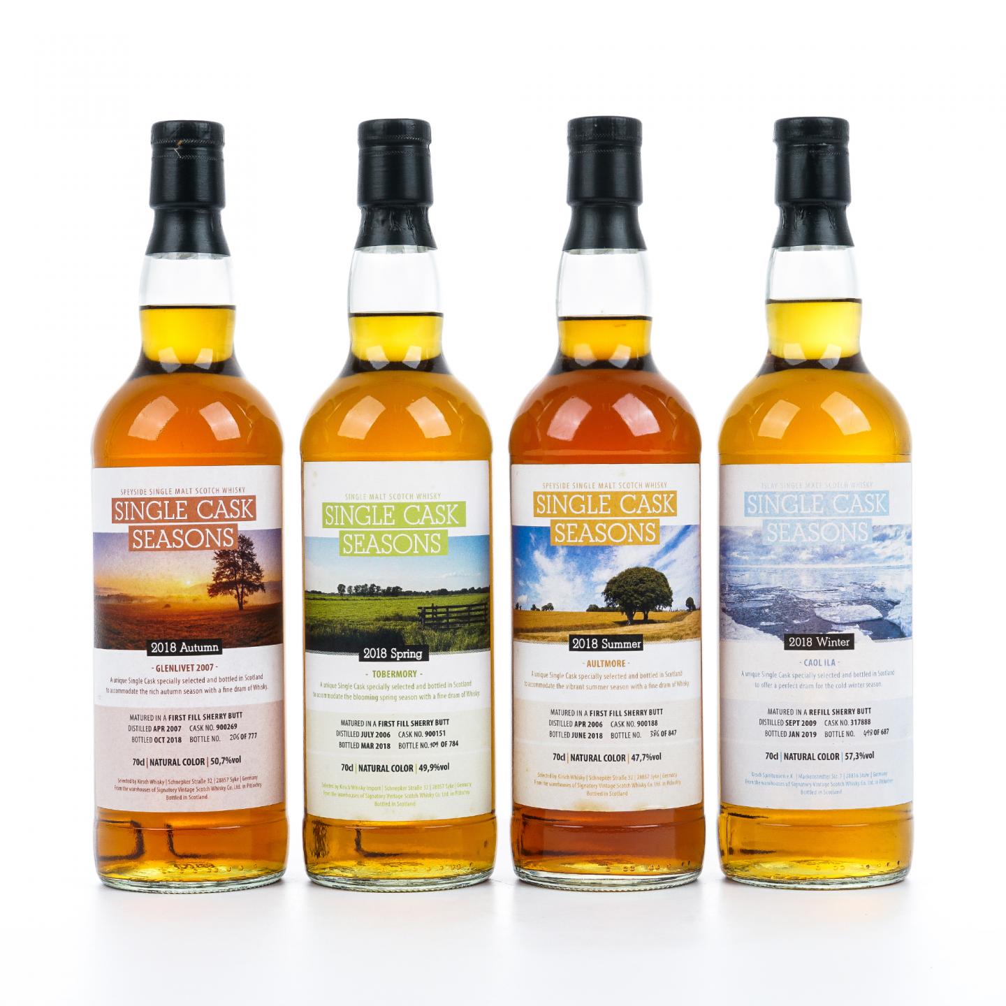 托伯莫里/欧摩/格兰威特/卡尔里拉 2018单桶季节系列 SV 雪莉桶4瓶组