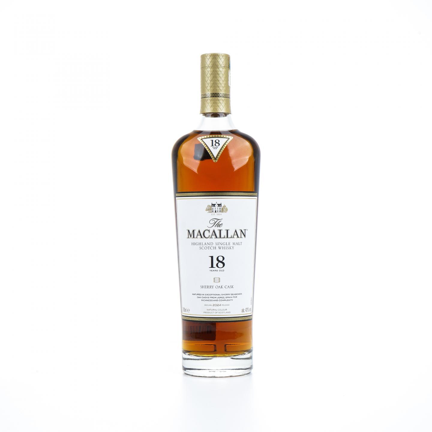 【附X光图】Macallan 麦卡伦 18年 2024 雪莉桶