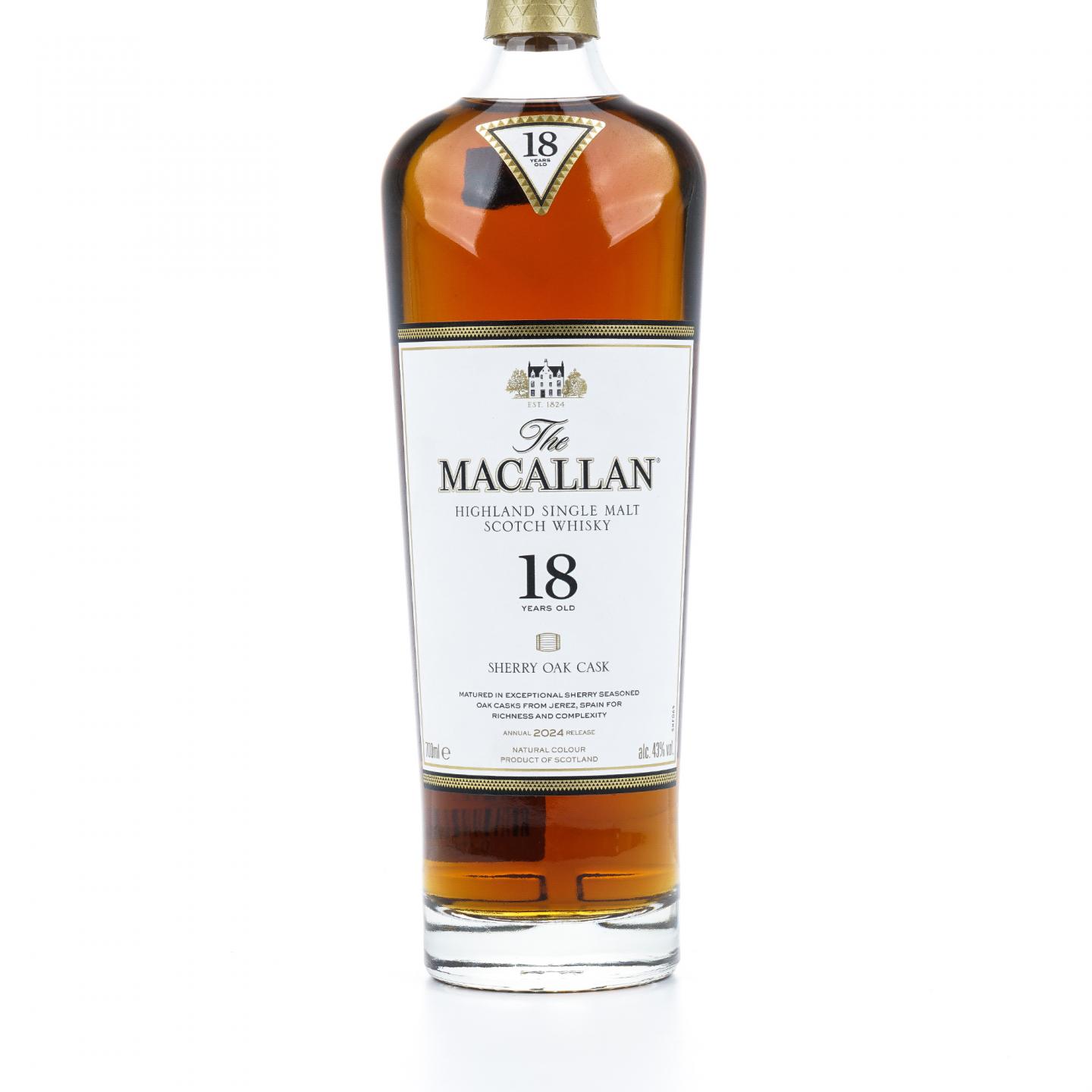 【附X光图】Macallan 麦卡伦 18年 2024 雪莉桶