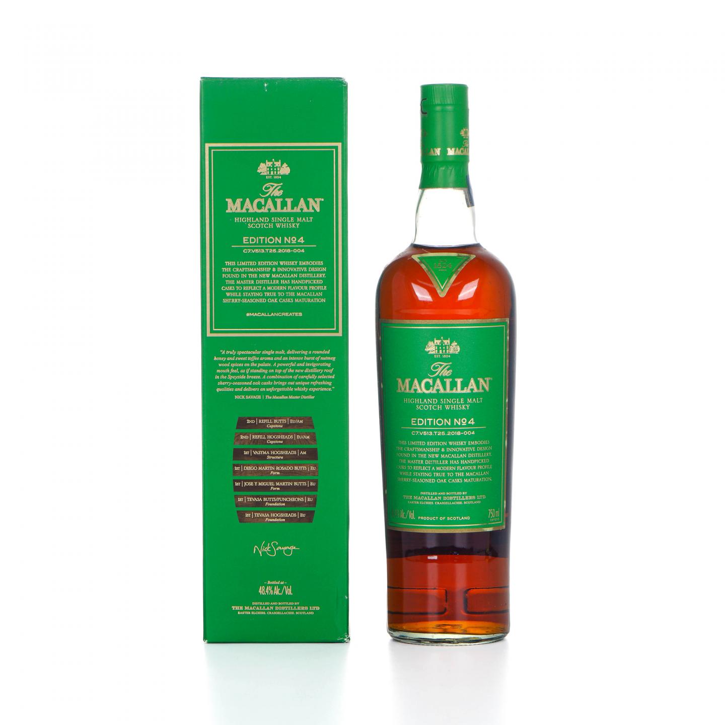 Macallan 麦卡伦 Edition No.4 绿标 750ml 48.4%Vol.