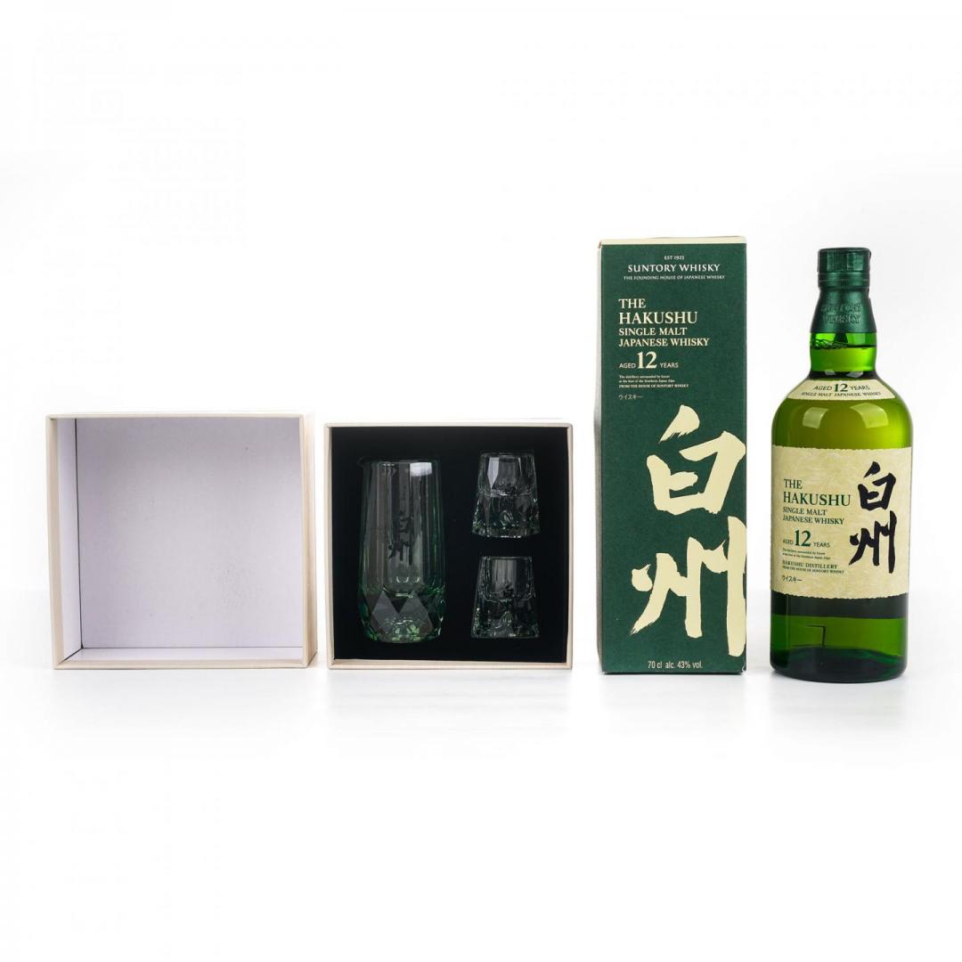 【带杯礼盒装】白州 12年单一麦芽威士忌带酒具礼盒装
