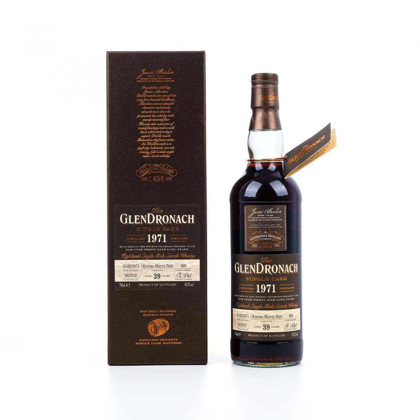 Glendronach 格兰多纳 39年 1971-2010 雪莉单桶#489