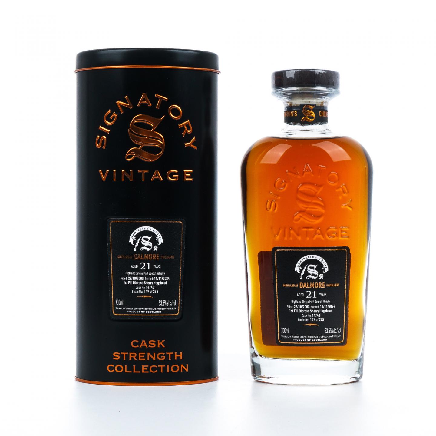 Dalmore 达尔摩 21年 2003-2024 SV 雪莉桶#14743