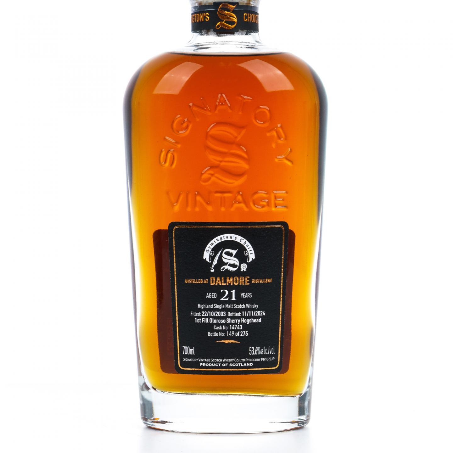 Dalmore 达尔摩 21年 2003-2024 SV 雪莉桶#14743