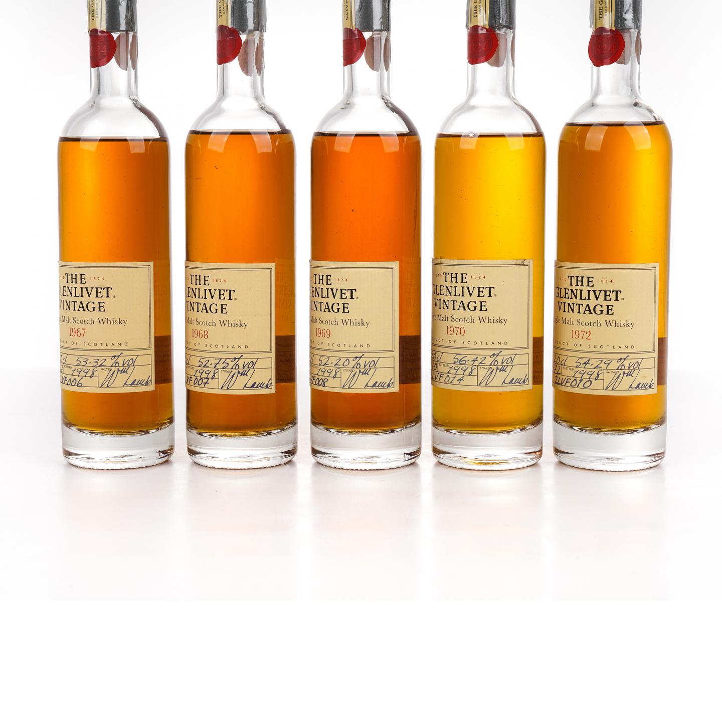 【中样】Glenlivet 格兰威特 vintage 手写标 200ml*5瓶组