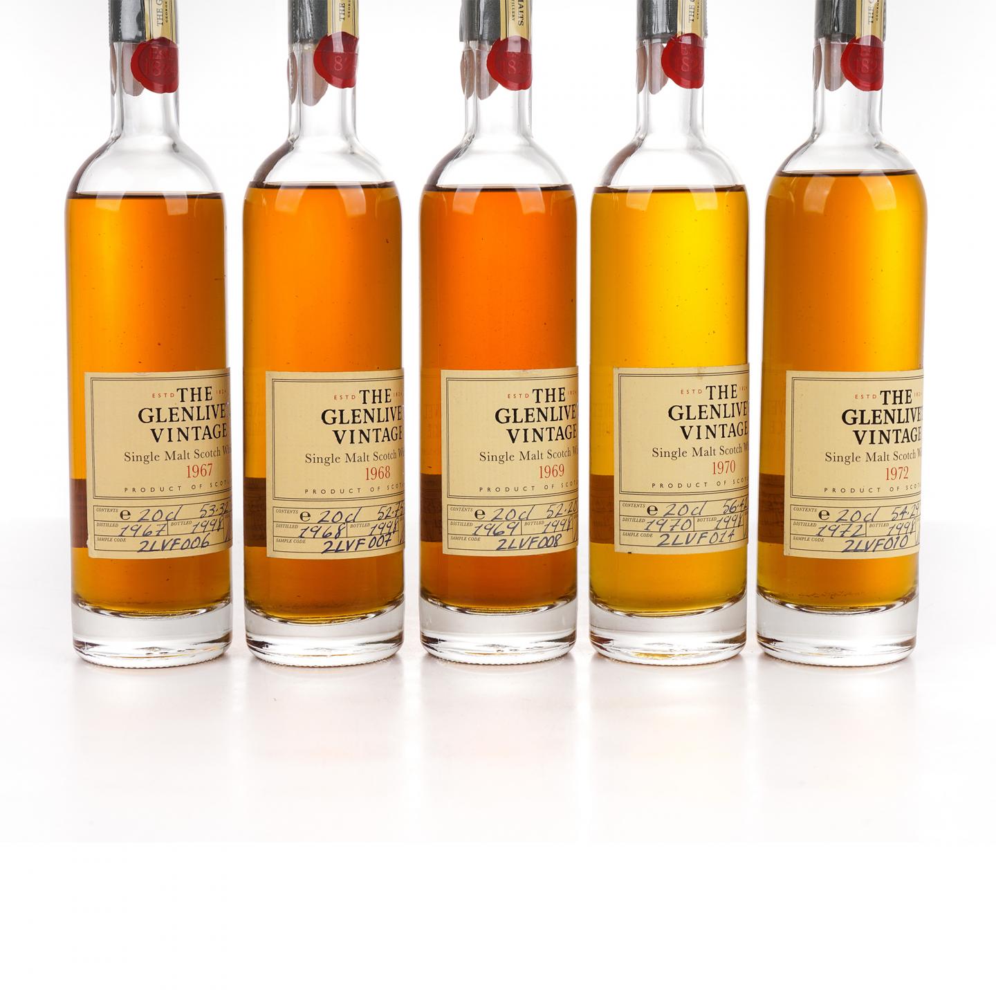【中样】Glenlivet 格兰威特 vintage 手写标 200ml*5瓶组