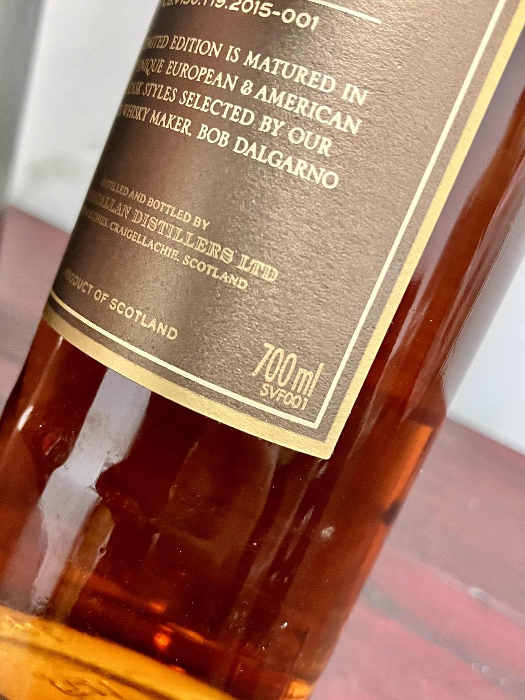 麦卡伦年度限量系列第1版单一麦芽苏格兰威士忌