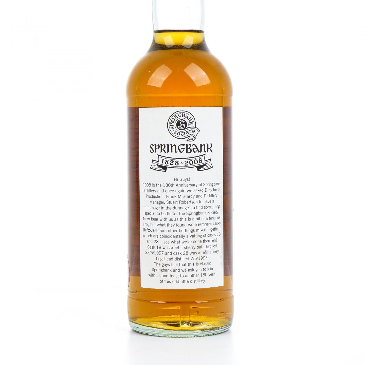 Springbank 云顶 1997-2008 云顶协会