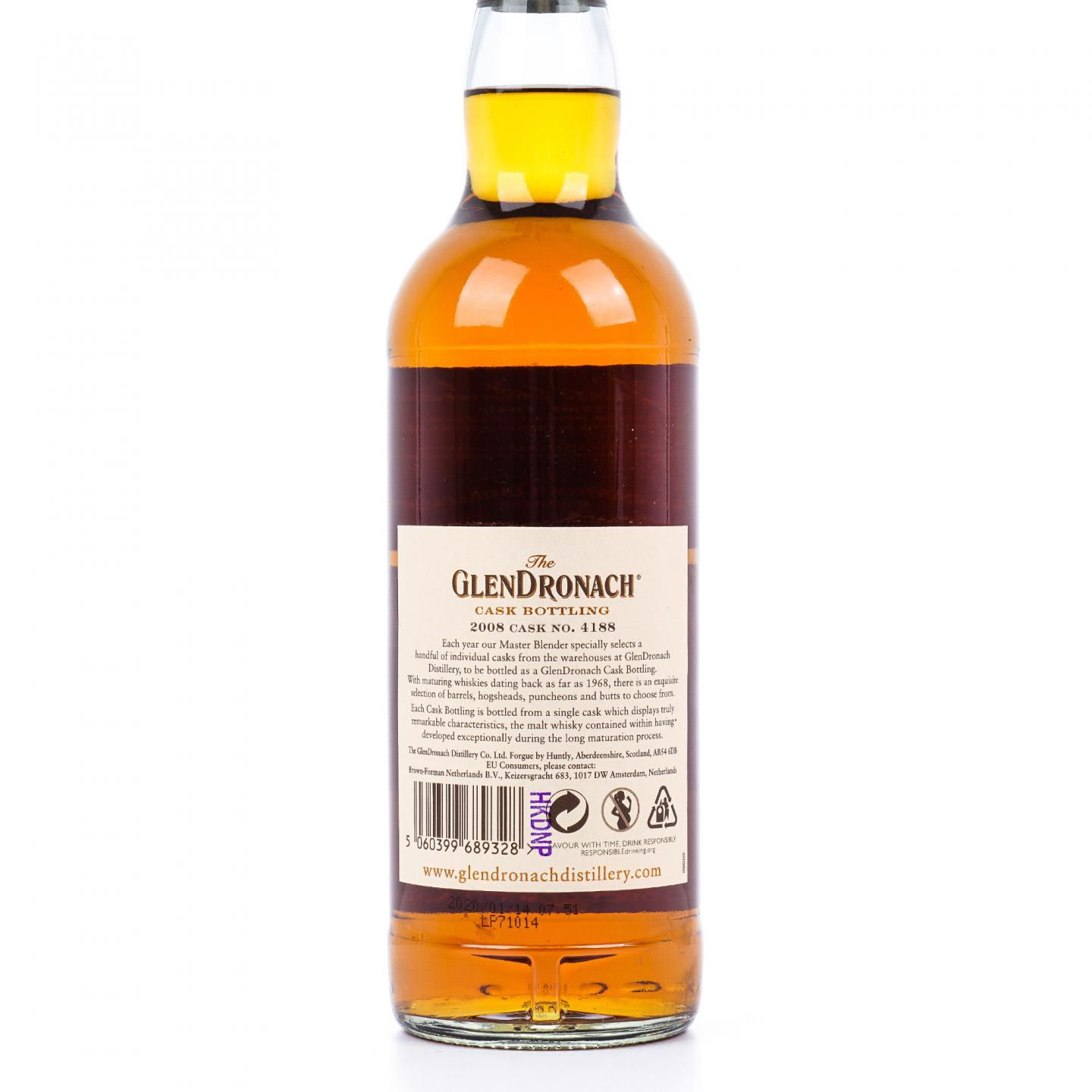 Glendronach 格兰多纳 11年 2008-2020 雪莉桶#4188