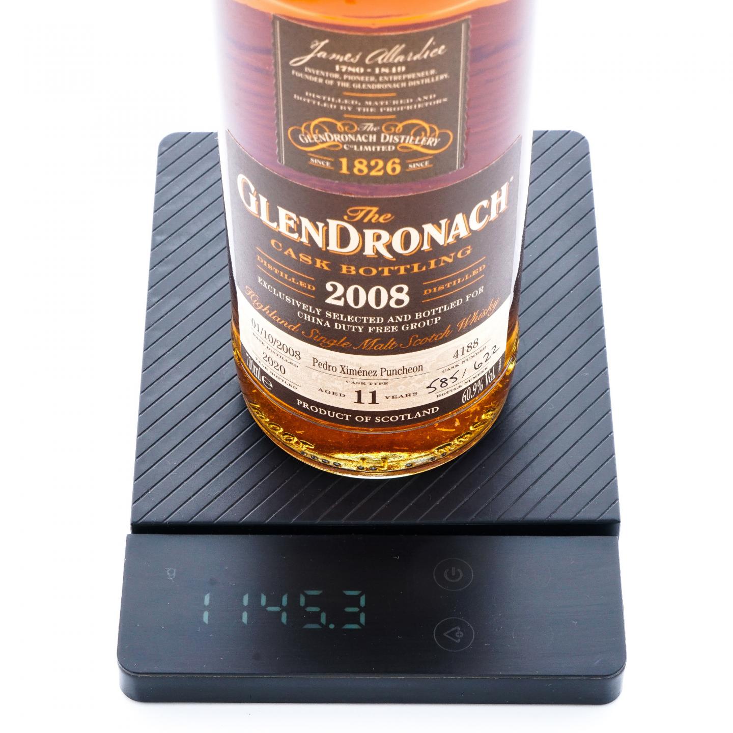 Glendronach 格兰多纳 11年 2008-2020 雪莉桶#4188