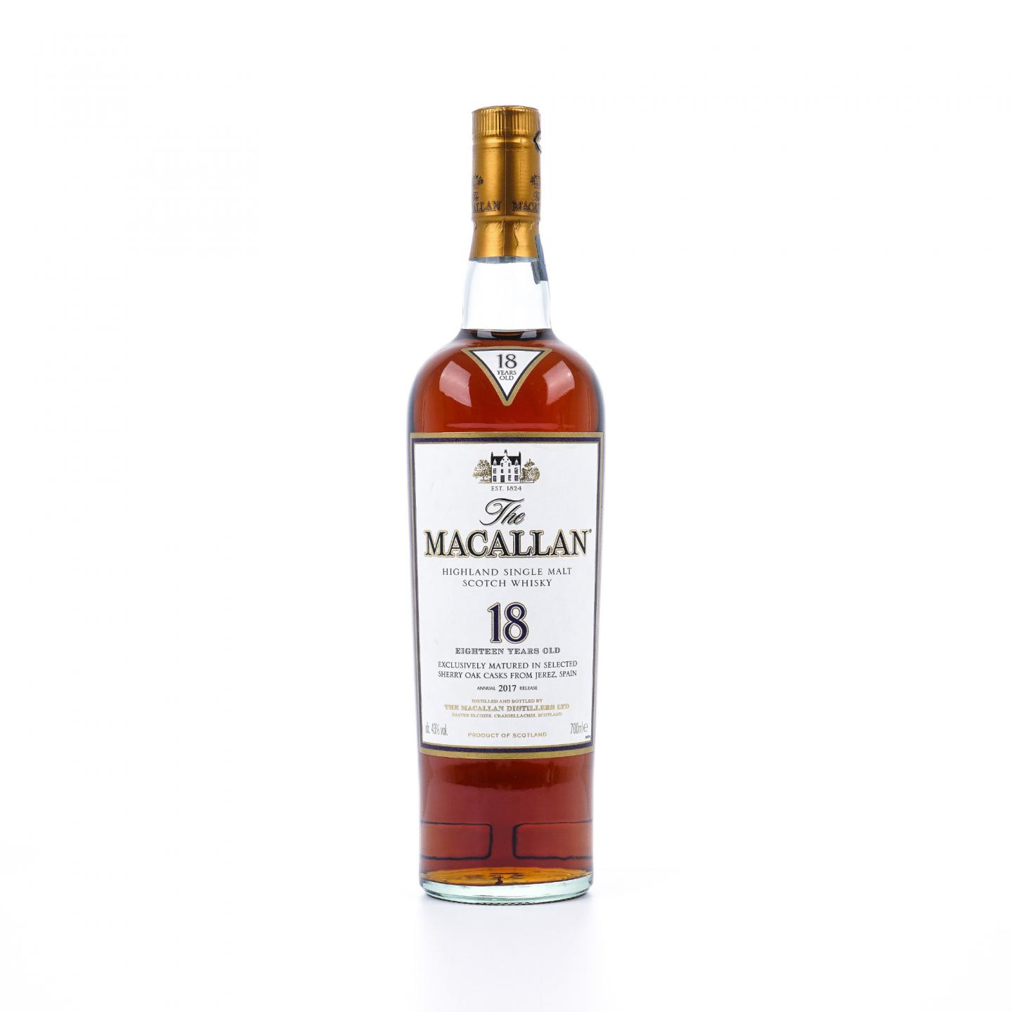 Macallan 麦卡伦 18年 2017 雪莉桶 43%Vol.