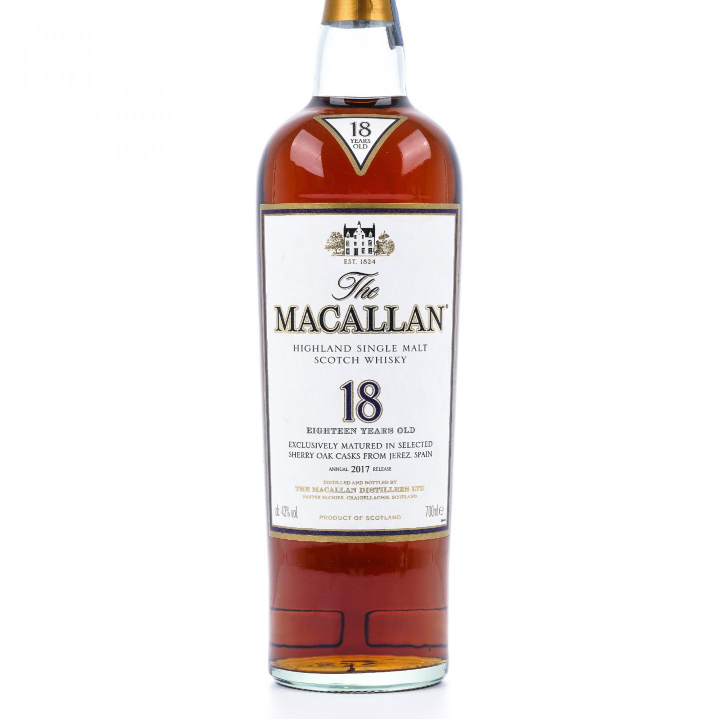 Macallan 麦卡伦 18年 2017 雪莉桶 43%Vol.