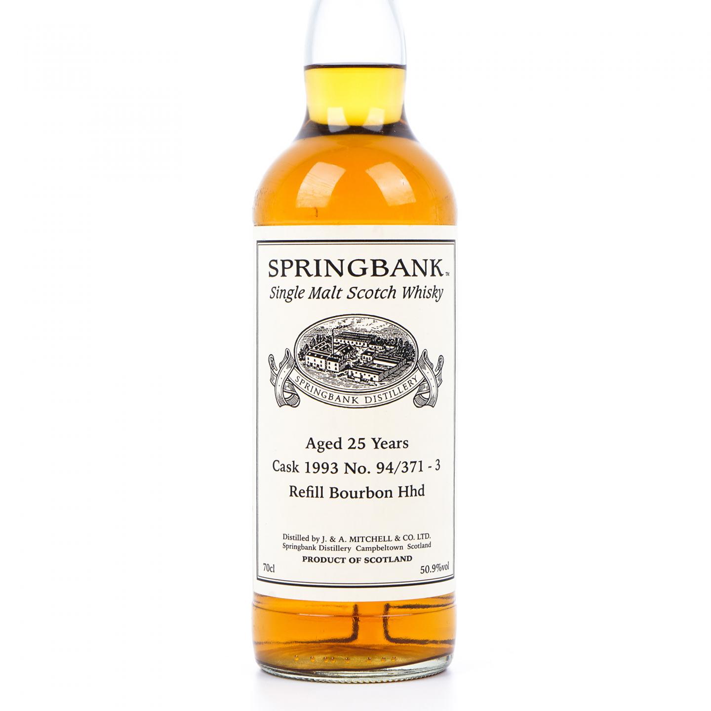 Springbank 云顶 25年 1993 私人桶 No.94/371-3