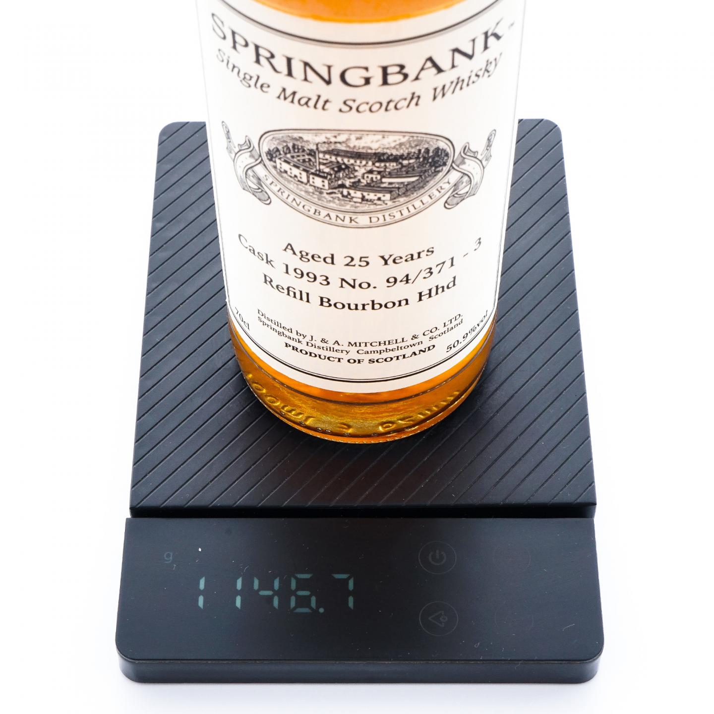 Springbank 云顶 25年 1993 私人桶 No.94/371-3