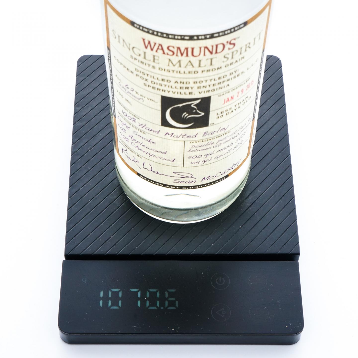 Copper Fox 2015 Wasmund’s 单一麦芽新酒 