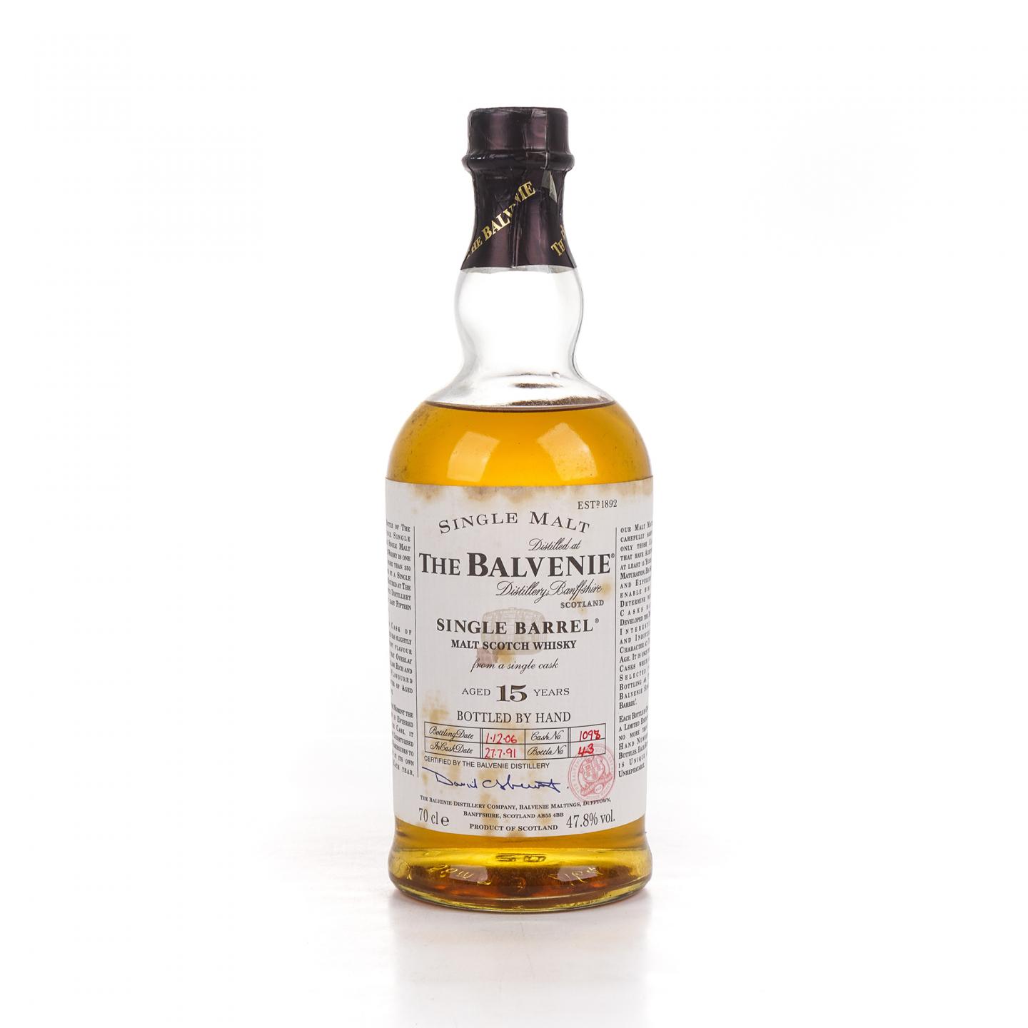 Balvenie 百富 15年 1991-2006 单桶#1098