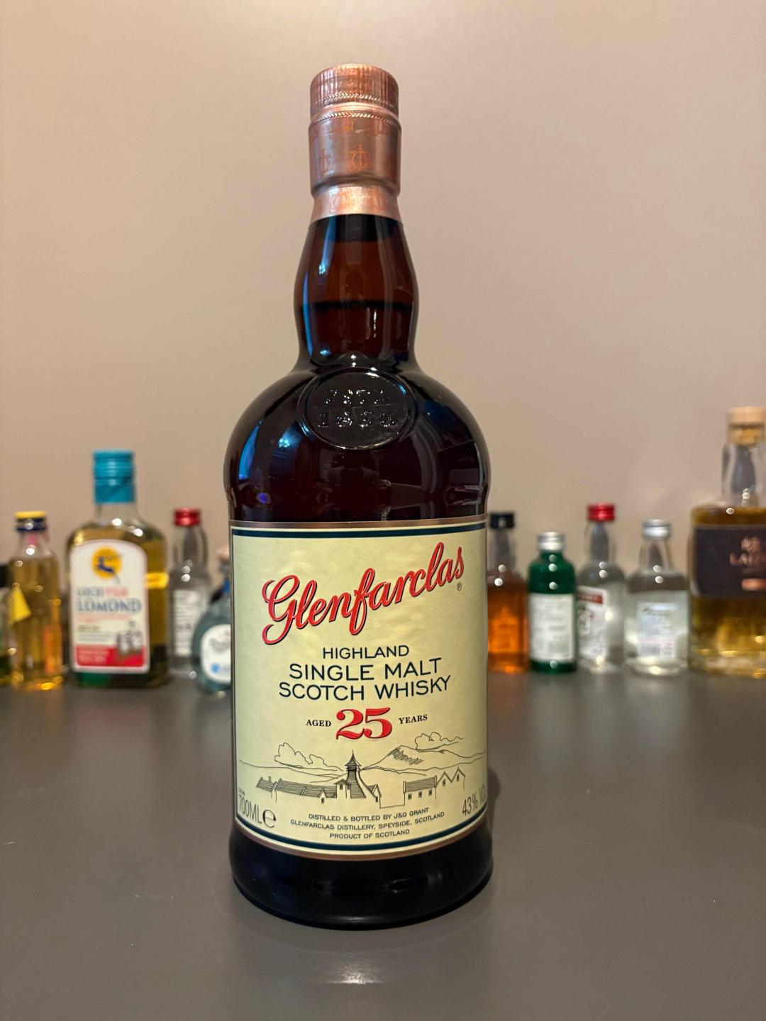 包邮格兰花格25年2021装瓶