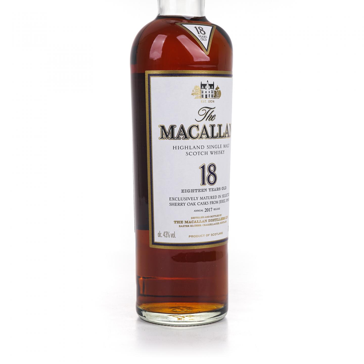 Macallan 麦卡伦 18年 2017 雪莉桶