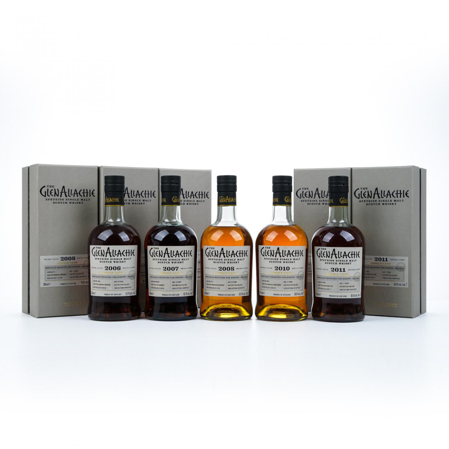Glenallachie 格兰纳里奇 2006/2007/2008/2010/2011 5瓶组
