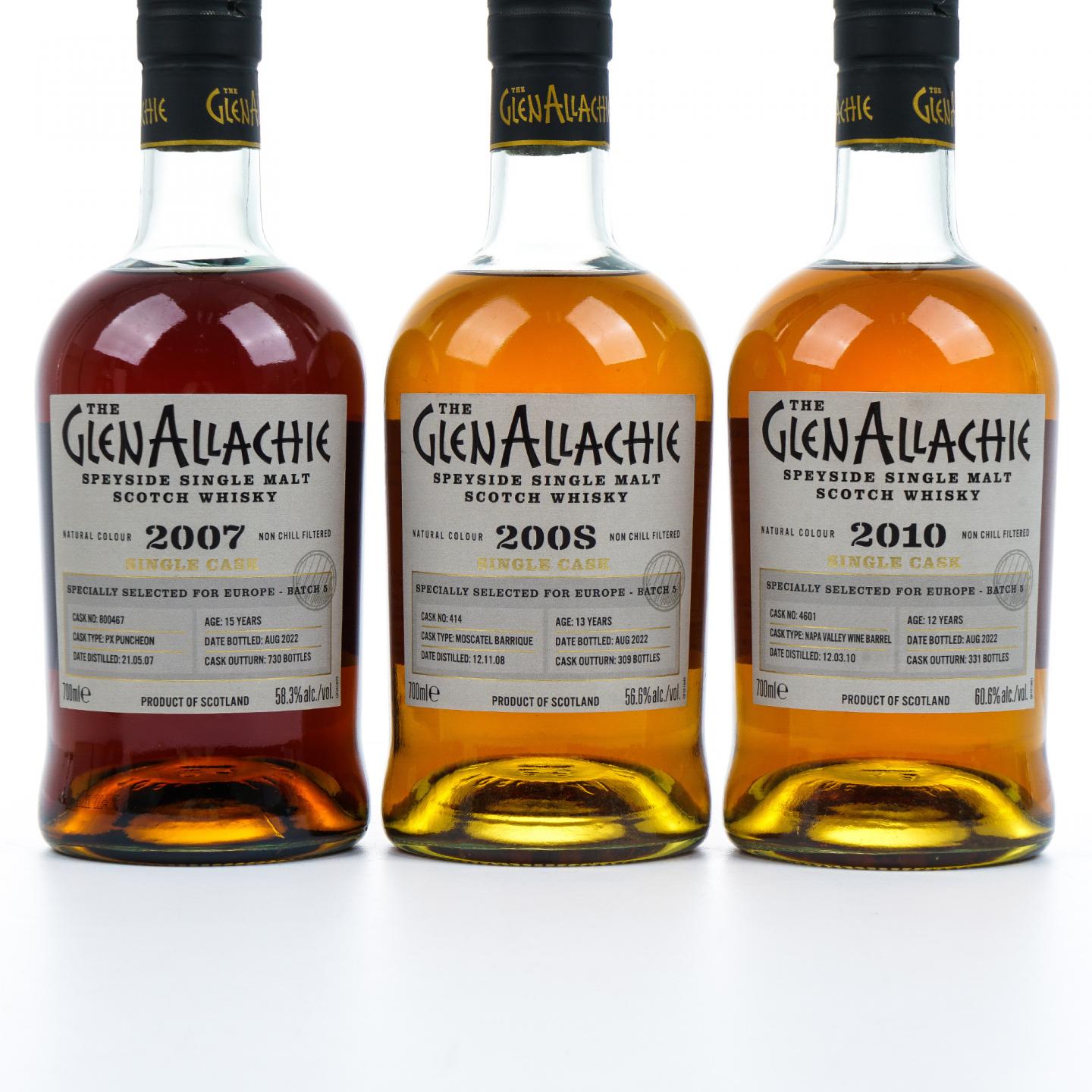 Glenallachie 格兰纳里奇 2006/2007/2008/2010/2011 5瓶组