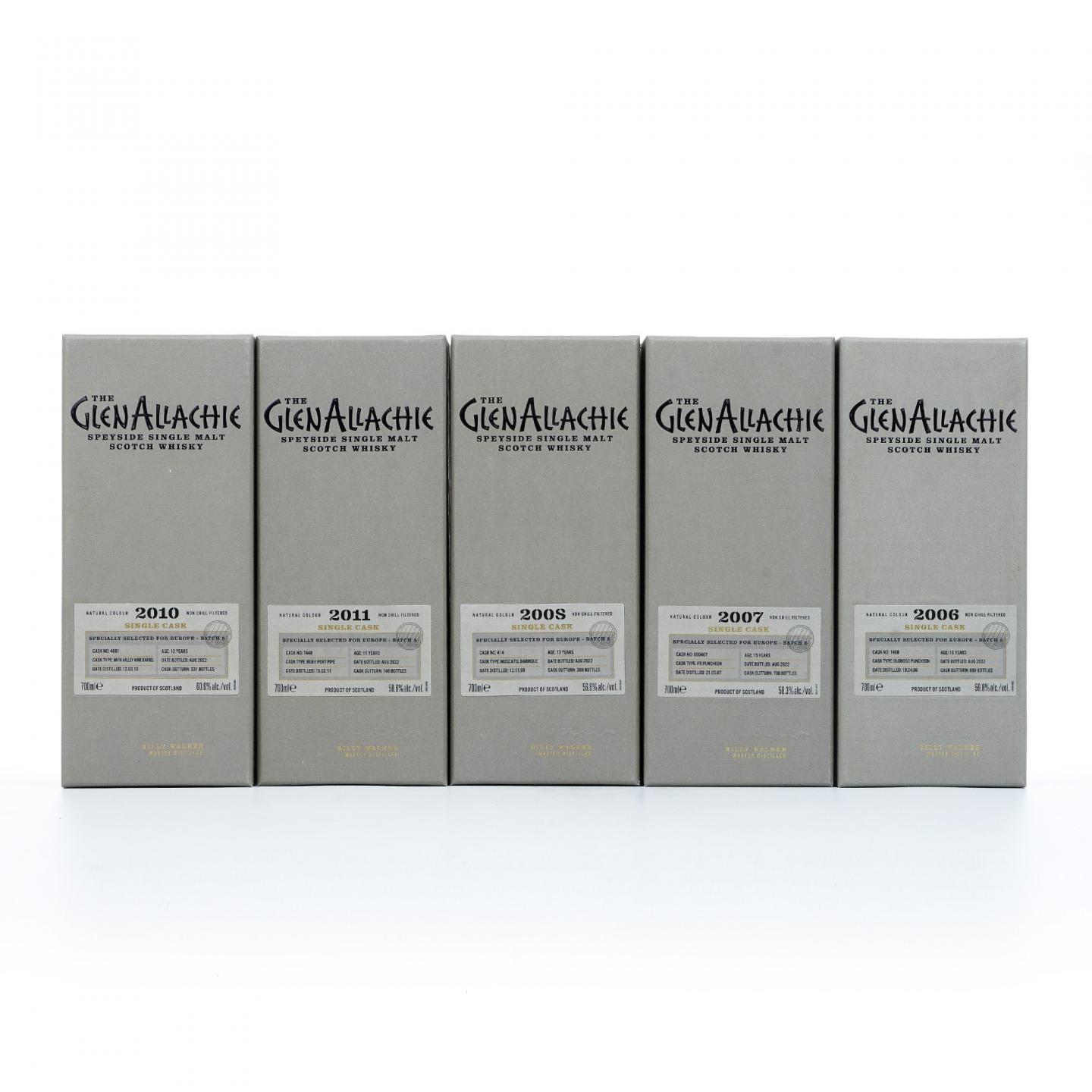 Glenallachie 格兰纳里奇 2006/2007/2008/2010/2011 5瓶组