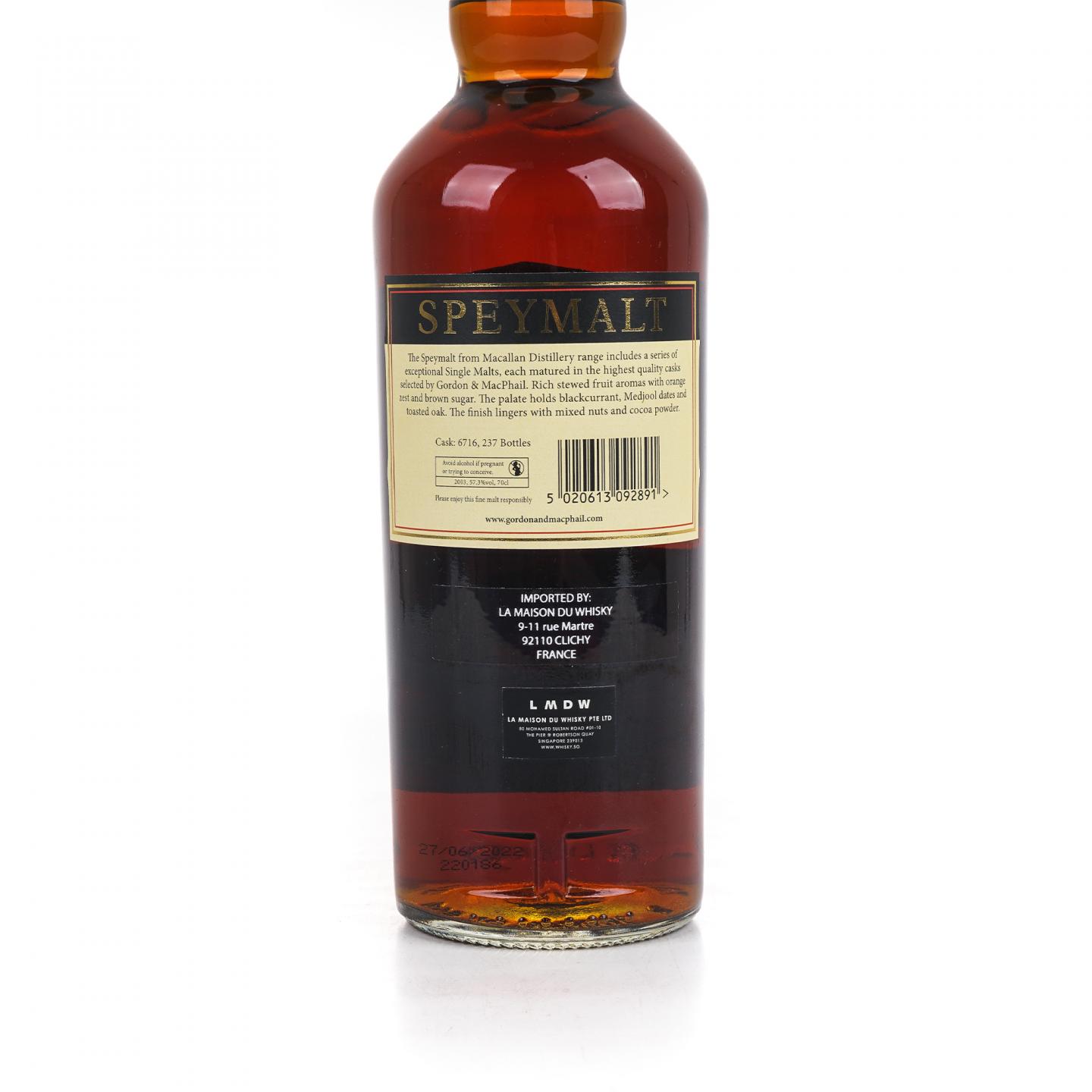 Macallan 麦卡伦 斯佩默 2003-2022 GM #6716