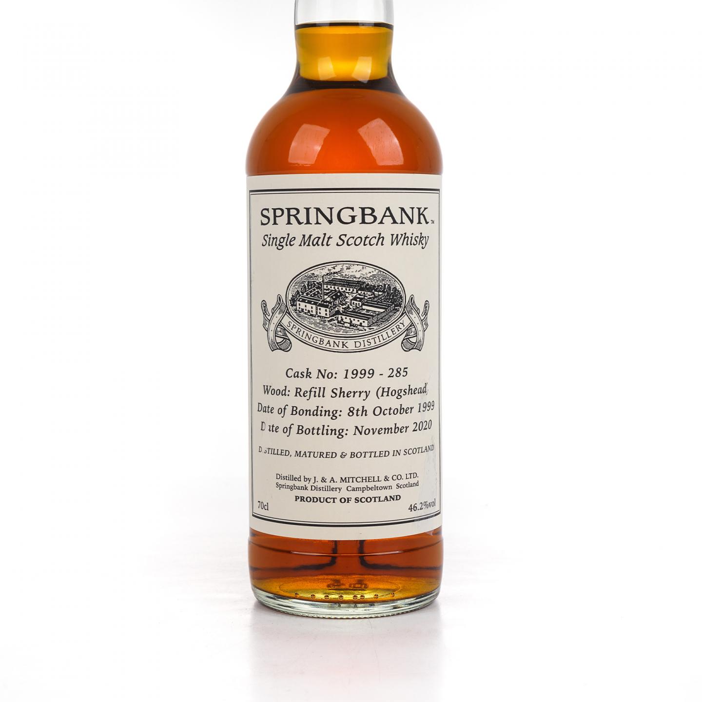 Springbank 云顶 1999-2020 私人桶 雪莉桶#1999-285