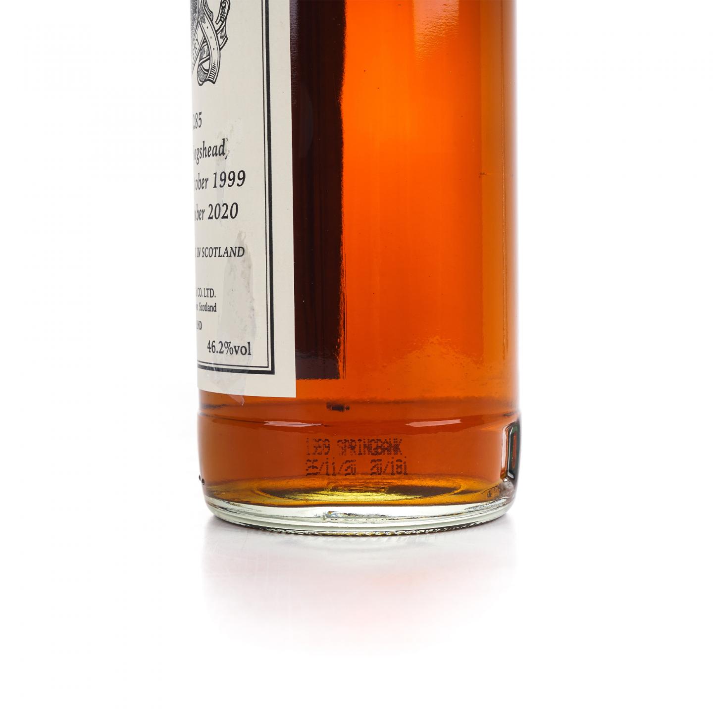 Springbank 云顶 1999-2020 私人桶 雪莉桶#1999-285