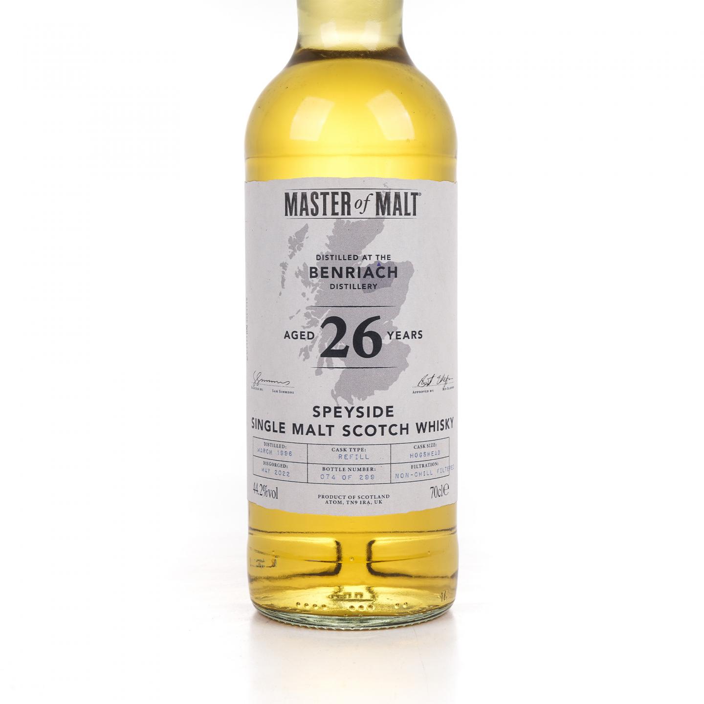 Benriach 本利亚克 26年 1996-2022 Master of Malt