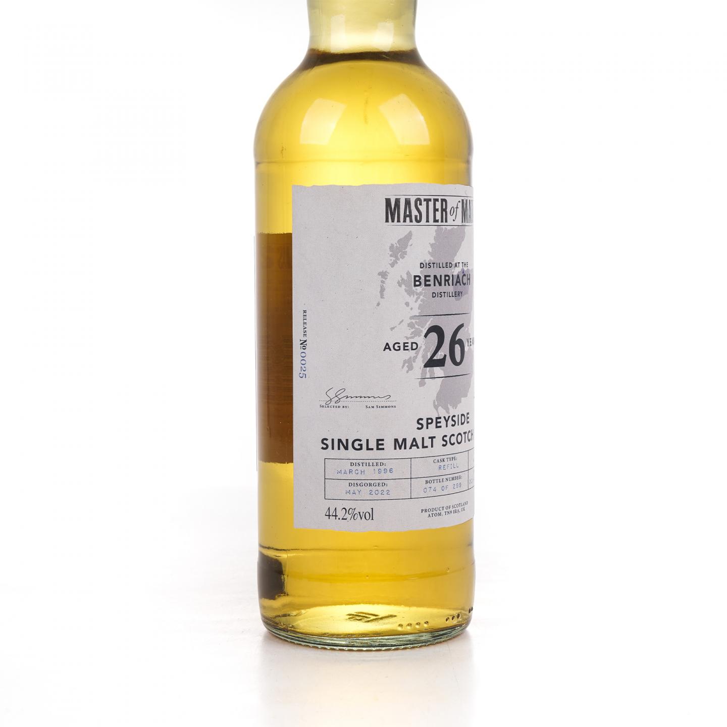 Benriach 本利亚克 26年 1996-2022 Master of Malt