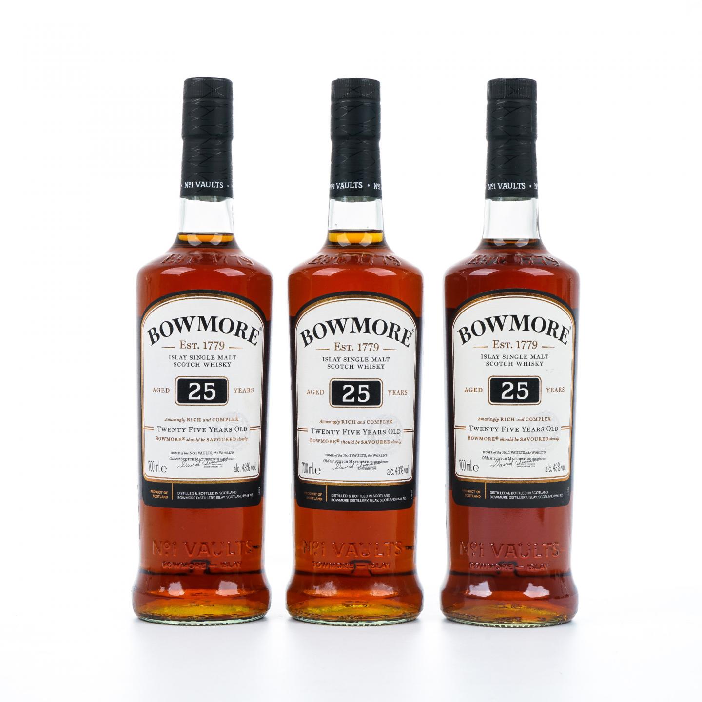 Bowmore 波摩 25年 3瓶组