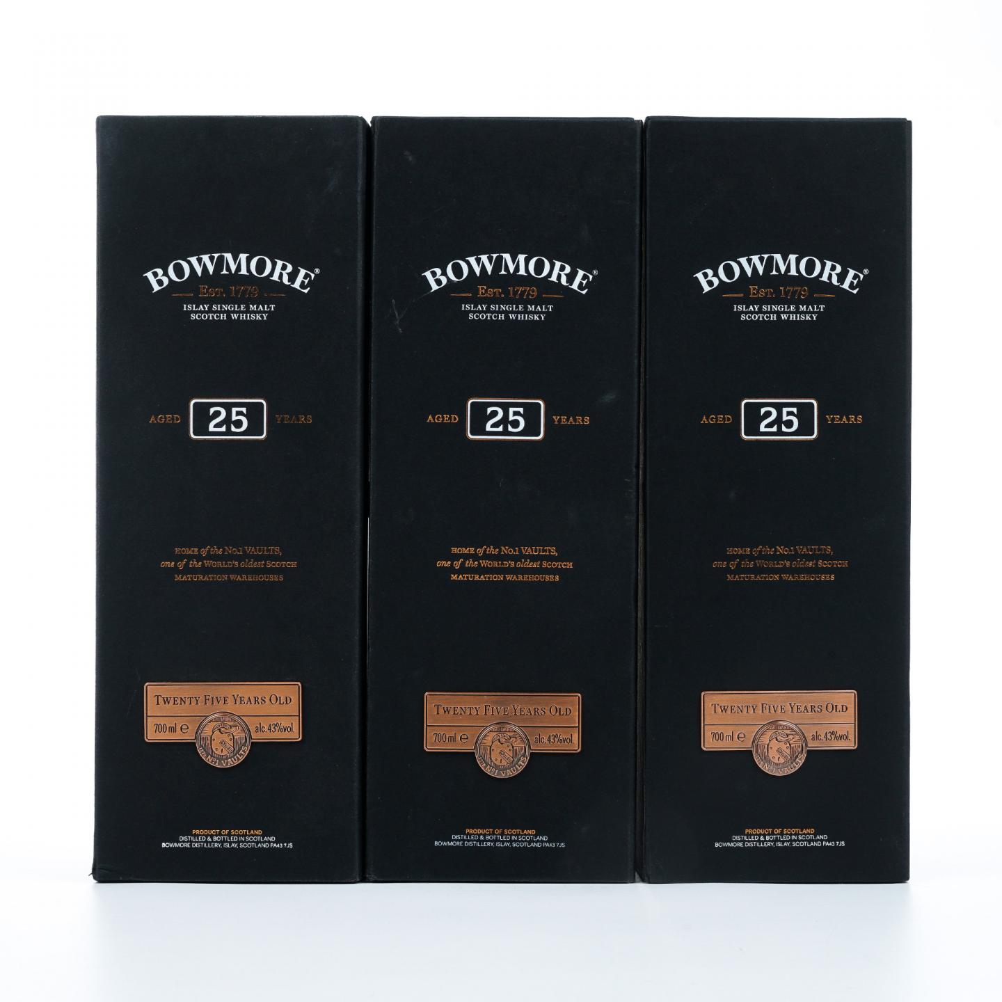 Bowmore 波摩 25年 3瓶组