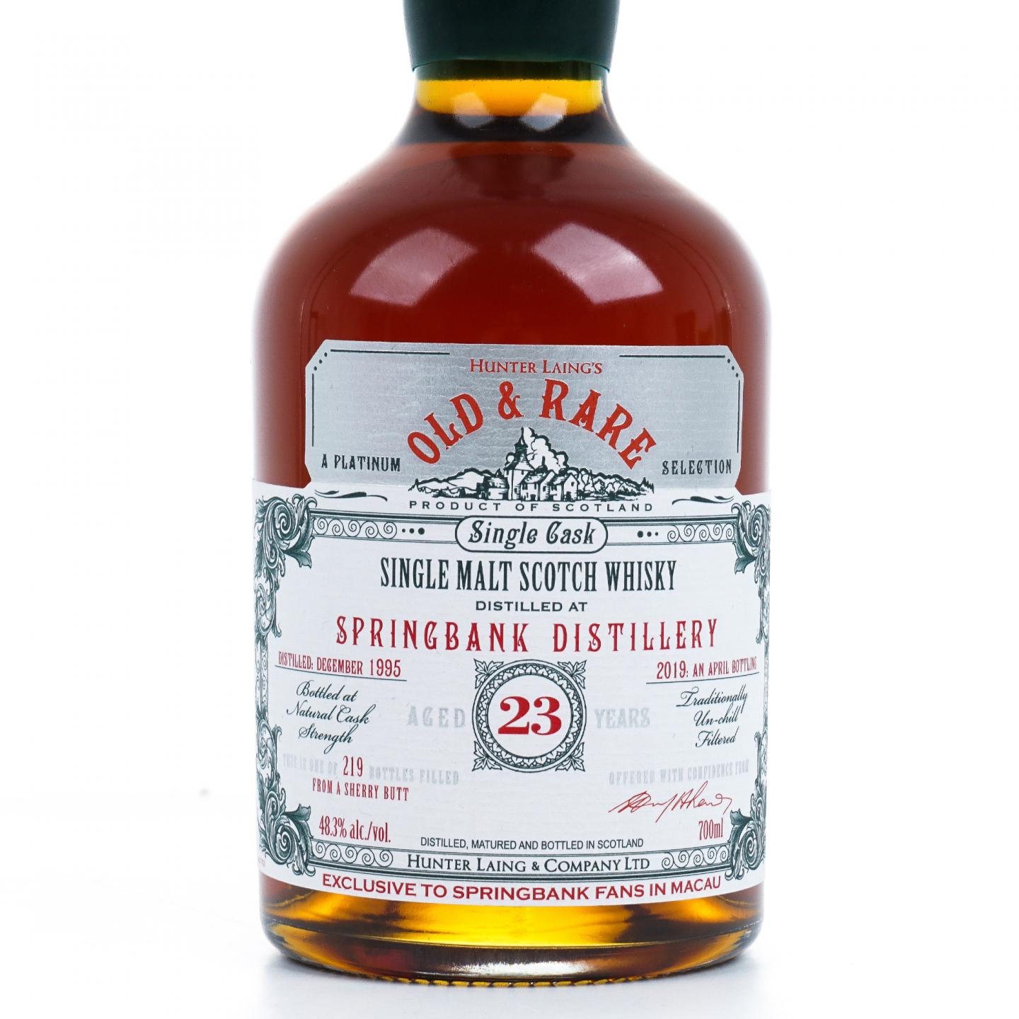 Springbank 云顶 23年 1995-2019 HL Old & Rare 雪莉单桶