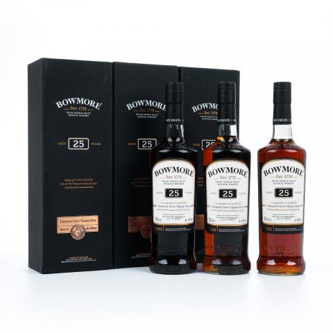 Bowmore 波摩 25年 3瓶组
