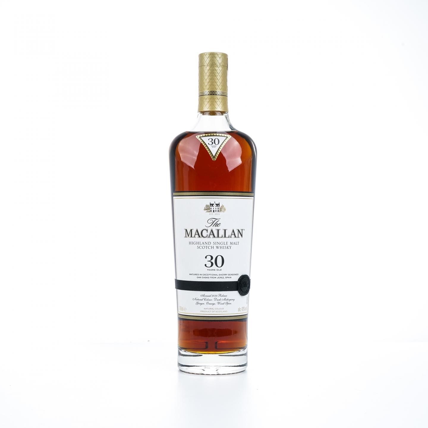 【附X光图】Macallan 麦卡伦 30年 2024 雪莉桶 黑腰带