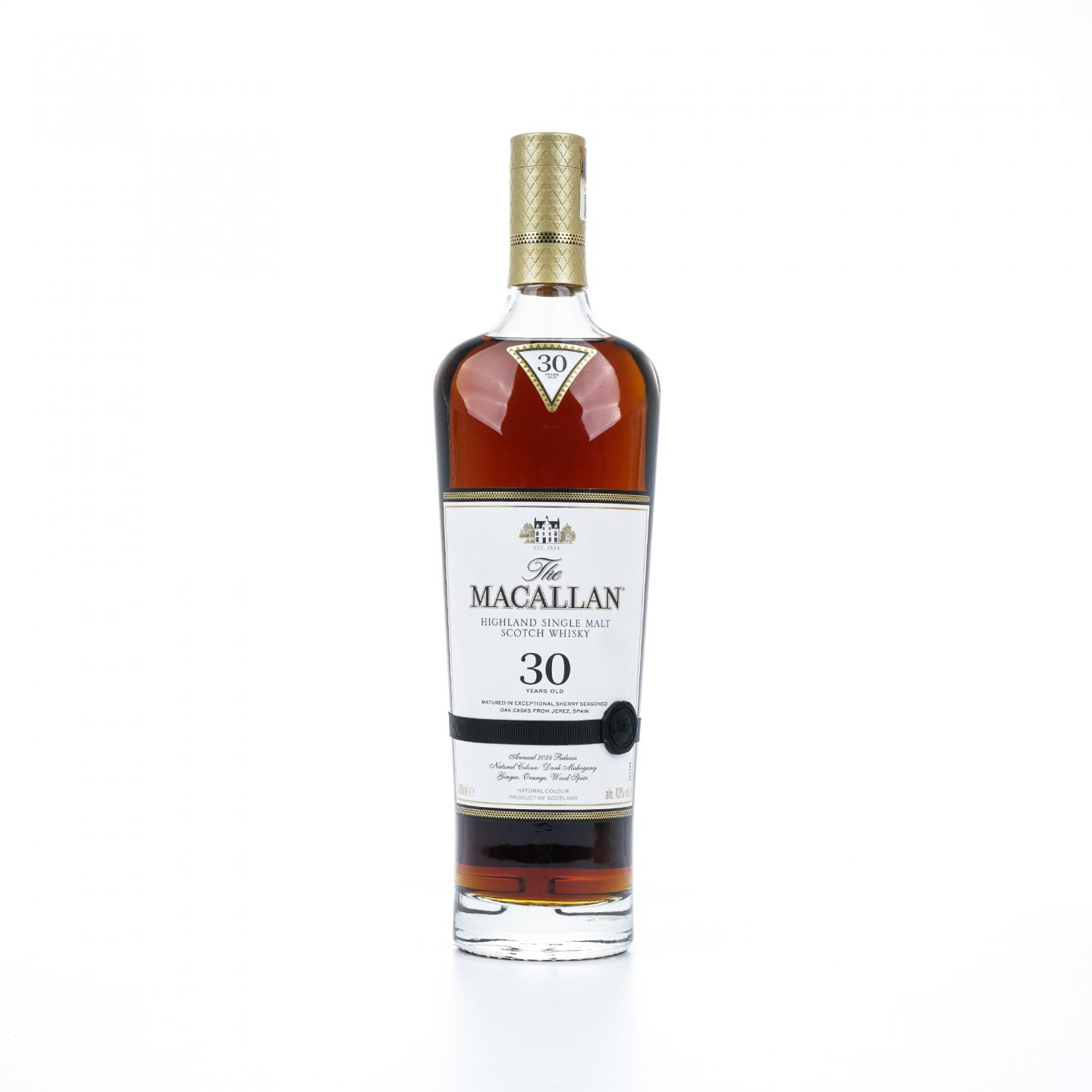 【附X光图】Macallan 麦卡伦 30年 2024 雪莉桶 黑腰带 木礼盒