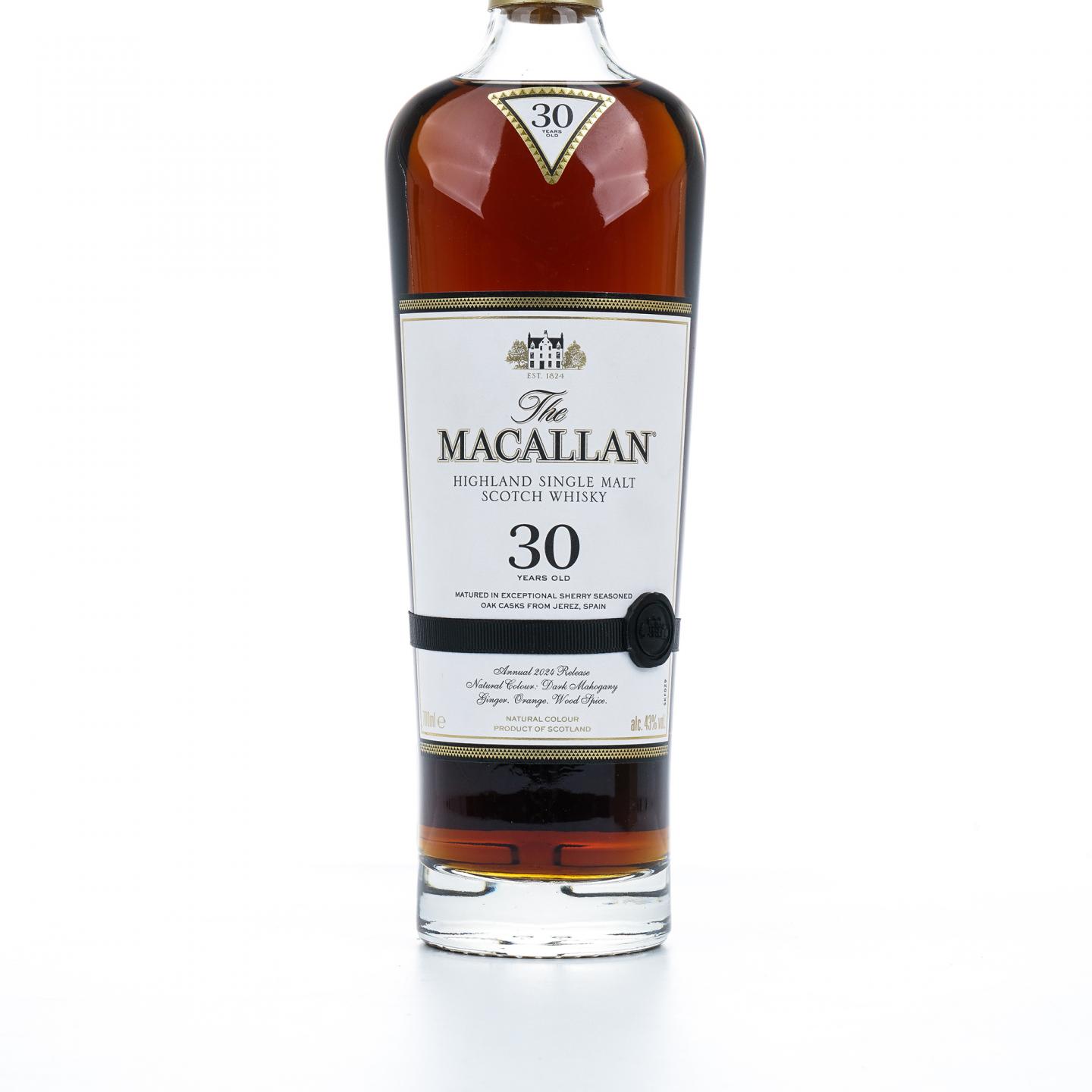 【附X光图】Macallan 麦卡伦 30年 2024 雪莉桶 黑腰带 木礼盒