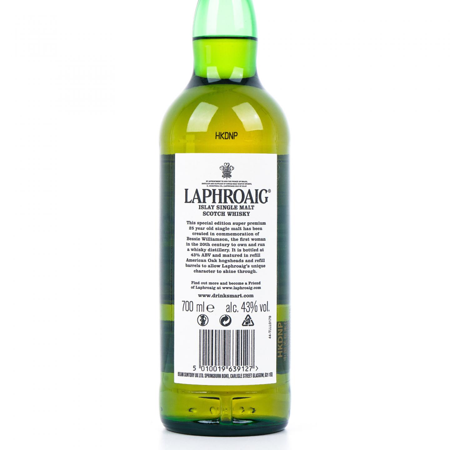 Laphroaig 拉弗格 25年 2022 The Bessie Williamson Story 礼盒